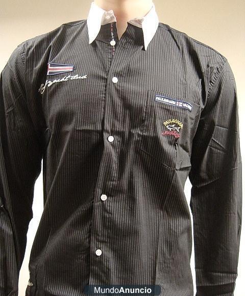 Camisa PAUL & SHARK negra-rayas XL nueva