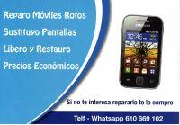 Compro moviles mojados o rotos