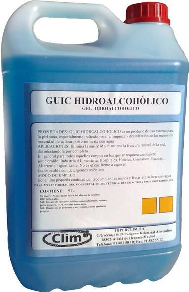 Gel hidroalcoholico