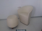 SILLON Y APOYO PARA PIES DE POLIPIEL BLANCA - mejor precio | unprecio.es