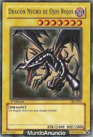 YU GI OH dragon negro de ojos rojos