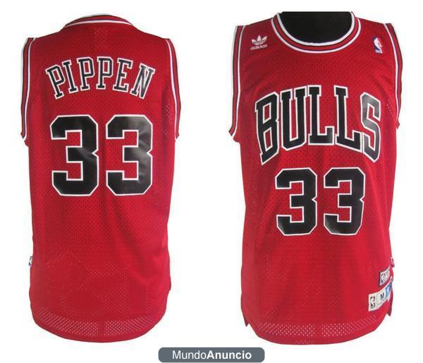 Chicago Bulls #33 Scottie Pippen Soul Swingman Stitch Red Home Jersey de www.7camisetas.com