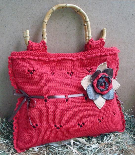 Bolso de punto LIKA MINI, hecho a mano, pieza artesanal