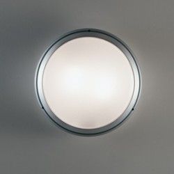 Artemide Pantarei 300 policarbonato opalino, fluorescente 2x18w: aluminio - iLamparas.com