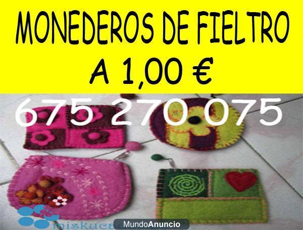 MONDEDEROS DE FIELTRO A 1 €