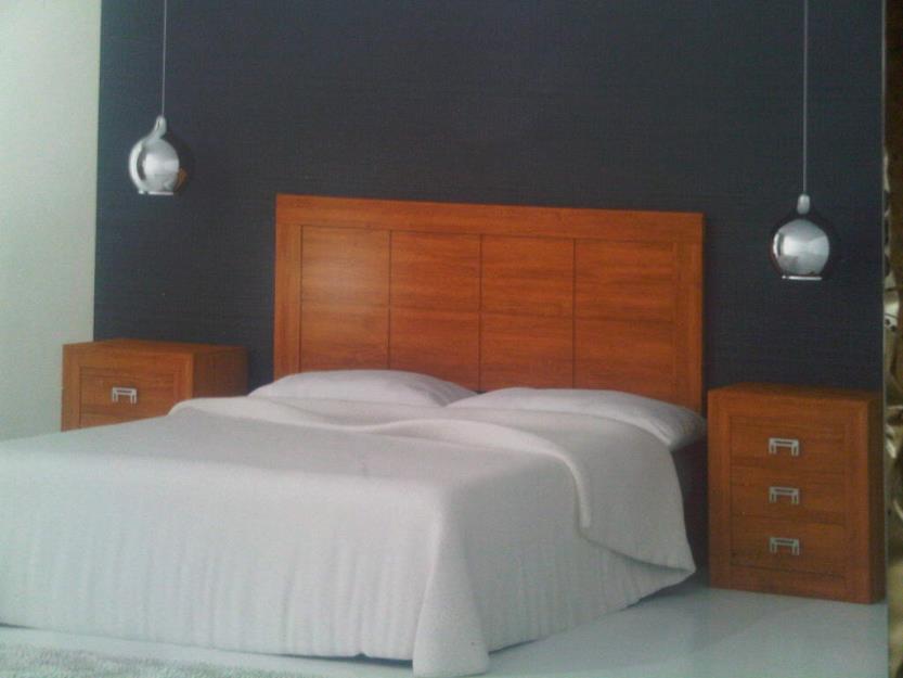 Dormitorio matrimonio macizo en color cerezo nuevo de fabrica