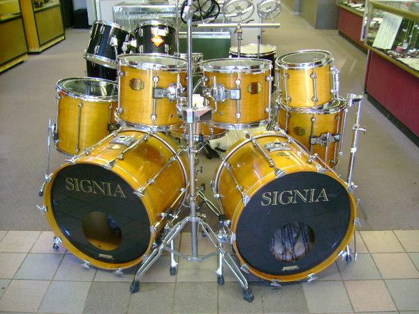 Premier Signia Maple 8 Piece Drum Set Percussion Rare