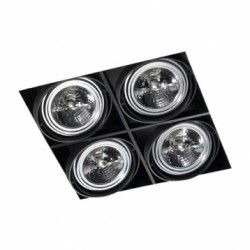 Leds C4 Architectural Downlight Multidir Trimless Cuadrado 4xQr-111 - Negro - iLamparas.com