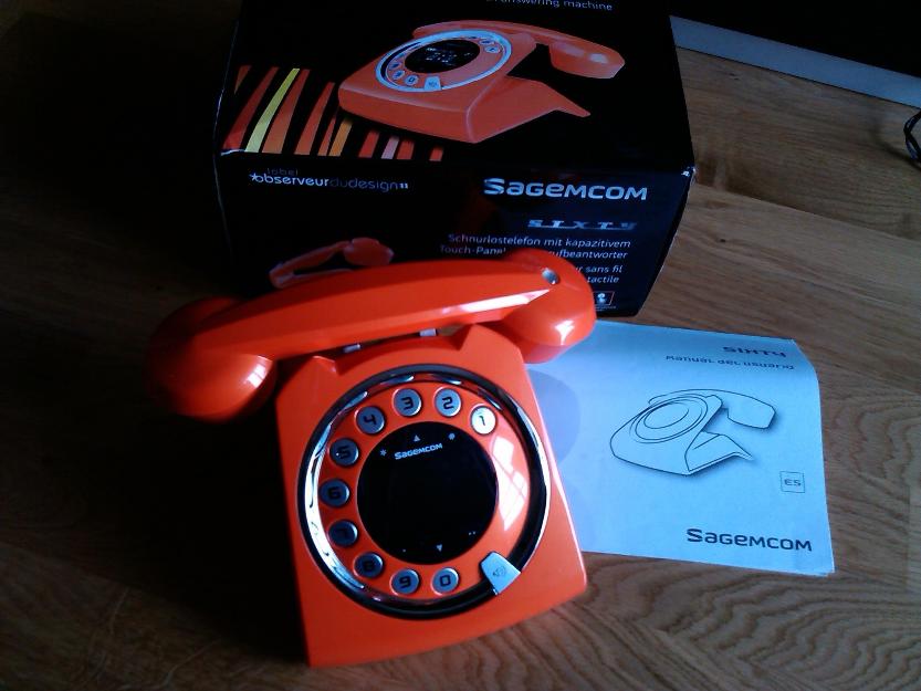 Telefono dect inalambrico sagecom sixty estilo retro