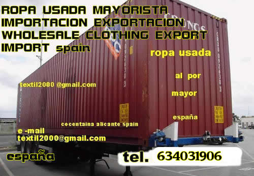 Ropa Usada al peso empresa mayoristas  al kilo TEL 634031906 ropa usada mayoristas