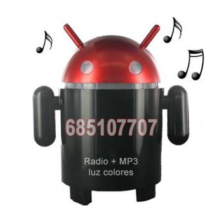 Reproductor robot android MP3 con radio USB y disketera microSD