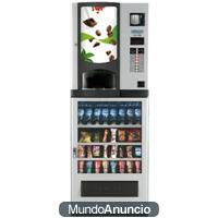 Promoción máquina combinada de café + snacks y refrescos, 2 máquinas en una