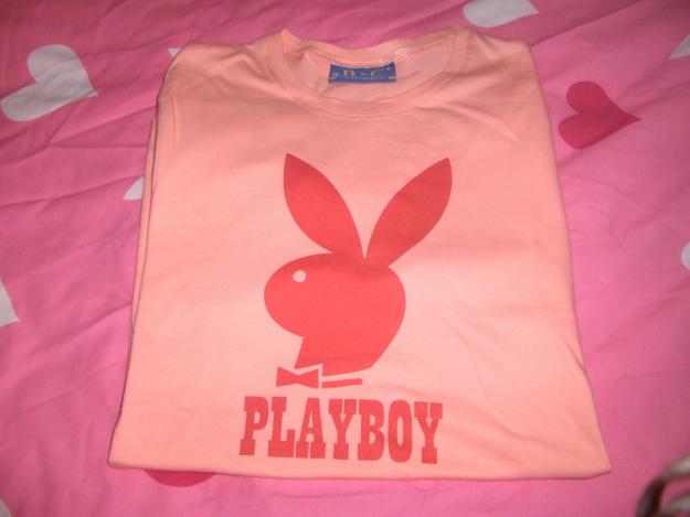 CAMISETA PLAYBOY BUNNY COLOR ROSA - MANGA CORTA