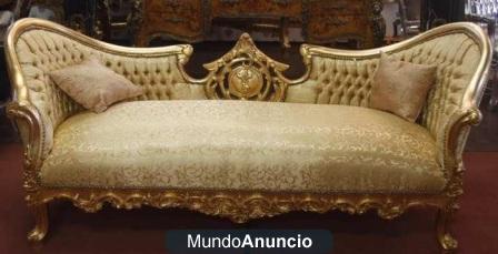 Sofa en Estilo Barroco en Oro, oferta de Verano