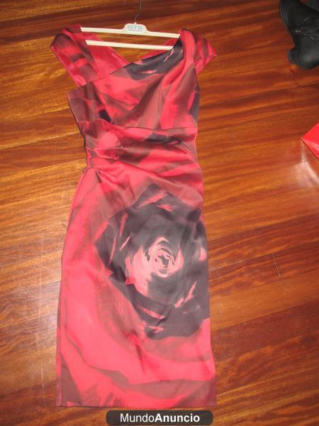 VESTIDO ROJO DE FIESTA TALLA 36