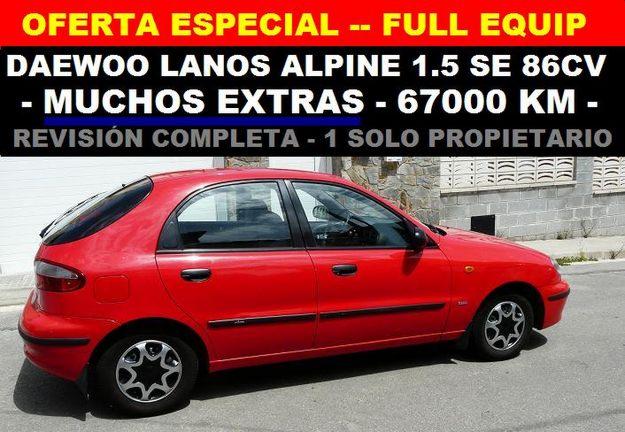 DAEWOO LANOS ALPINE 1.5 SE __1999 EUROS__ MUCHOS EXTRAS - REVISADO - 67.000 KM