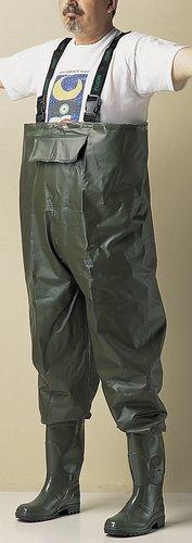 Pantalones peto para agua verdes, Planas