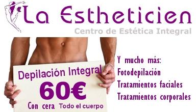 Depilación integral masculina con cera60Euros para hombres!!!