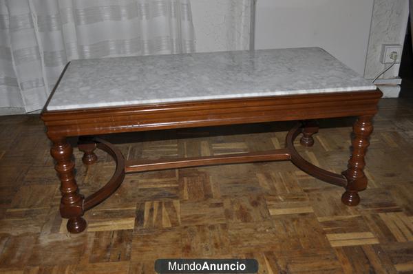 Mesa de centro para salón con tapa de Mármol