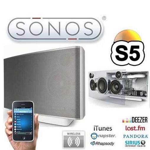 SONOS S5  Zona Sonorización Amplificada con 5 Altavoces SIN CABLES