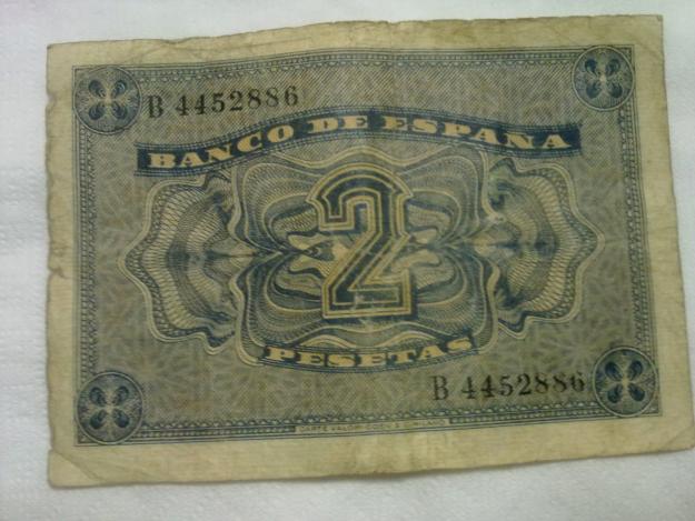 Billete 2 pesetas año 1938