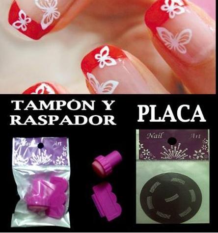 Kit decoración de uñas Stamping nail art liquidacion