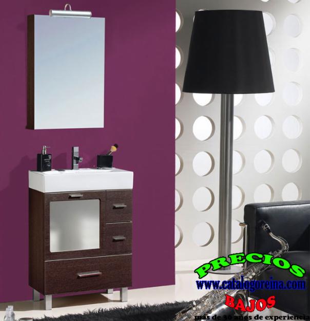 Muebles de Baño. Conjunto MIÑO 60 Wengué