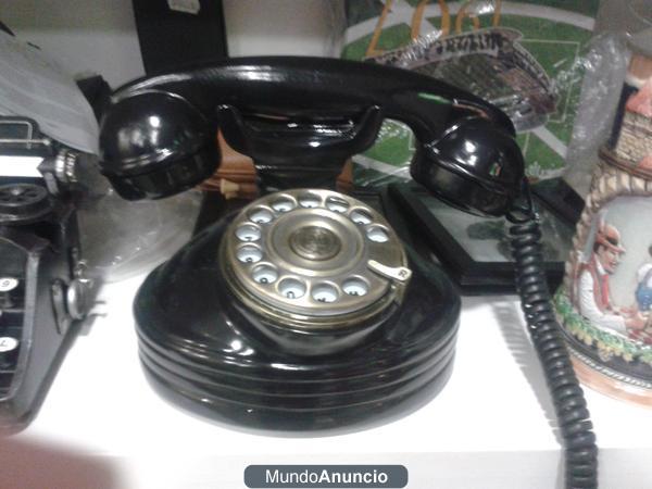 Telefono retro oval negro