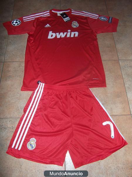 EQUIPACION RONALDO Nº 7 ROJO TALLA S REAL MADRID 2012