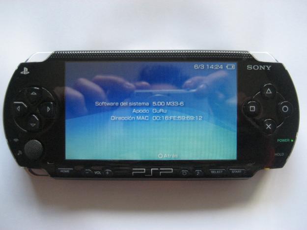 SONY PSP FAT NEGRA DESBLOQUEDA v5.00 + 2GB DE MEMORIA