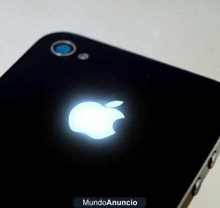 Ilumina la manzana de tu iphone, único en España! para iphone 4/4S. Blanco o negro