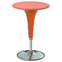 2 Unidades de Mesa de diseño, Mod. 103, regulable en altura, abs en color naranja 307,80€