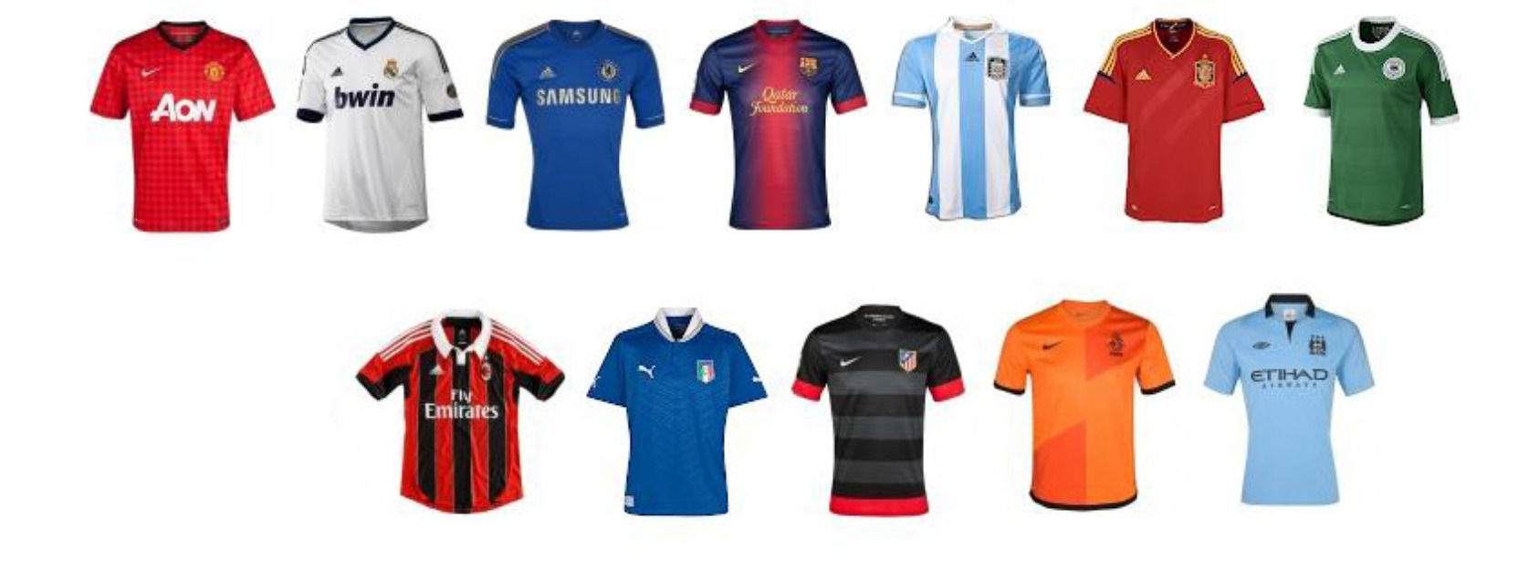 Camisetas de futbol