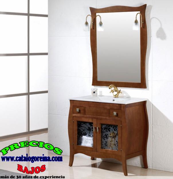 Muebles de Baño. Conjunto LUCÍA 85 Nogal