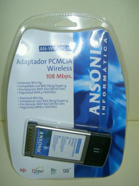 Tarjeta adaptador PCMCIA WIFI/WIRELEES para portátiles 108Mbps