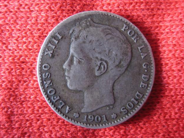 1 Peseta de Alfonso XIII del año 1901 *01