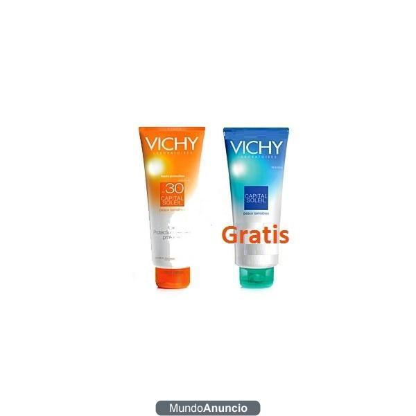 VICHY CAPITAL SOLEIL LECHE ROSTRO CUERPO SPF30 300ML. + AFTERSUN, 300ML GRATIS