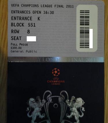 Wembley 2011: 2 Entradas Final Champions