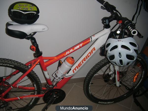 bicicleta merida color naranja