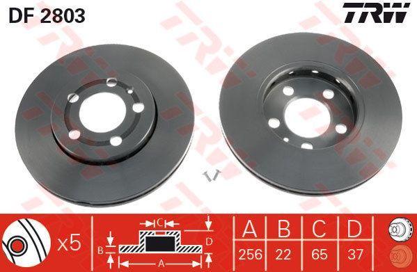 Discos freno TRW para Audi Seat Skoda Volkswagen