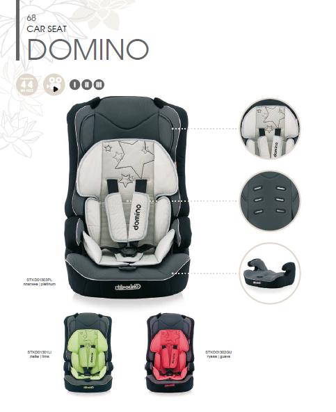 Silla de coche para bebes Dominó, Valida para niños desde 9 a 36 kilos, calidad Excelente.