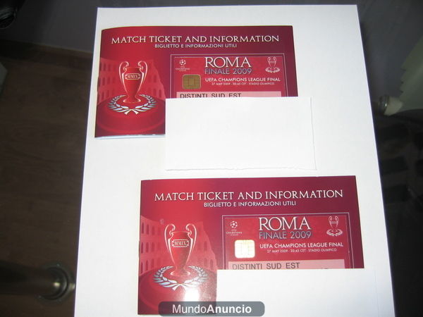 2 tickets final uefa champions roma