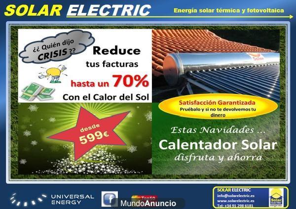 Calentador solar para viviendas desde 599€