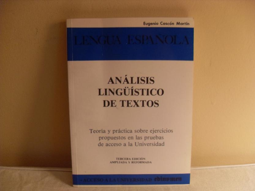 Análisis lingüístico de textos (Eugenio Cascón Martín)