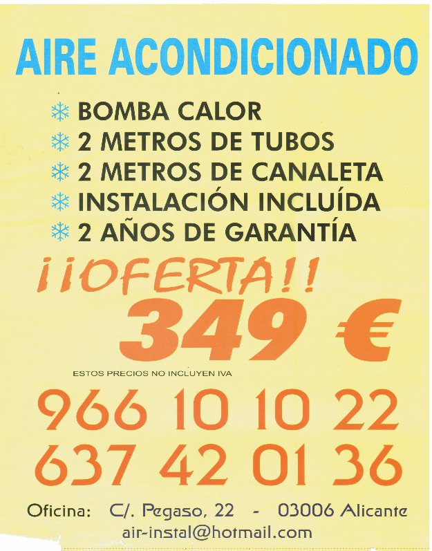 Aire acondicionado 349€ 966101022