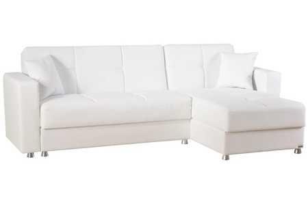 Chollazo! sofacama chaiselongue de piel blanco