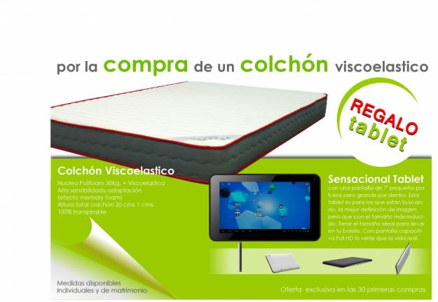 Regalo Tablet por la compra de un viscoelástico.