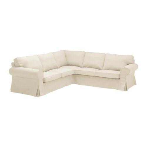 IKEA Corner Sofa + Footstool/Seat/Table, Light Beige / IKEA Sofá esquina + reposapiés