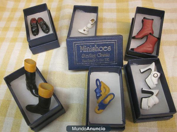 6 pares zapatos miniatura