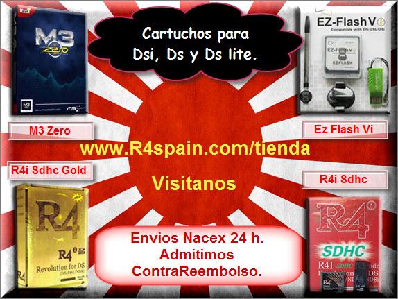 CARTUCHOS NINTENDO  DSI/DSI XL  R4i, M3i Zero, Ezflash y Chips Wii (Drivekey, Wasabi Dx)